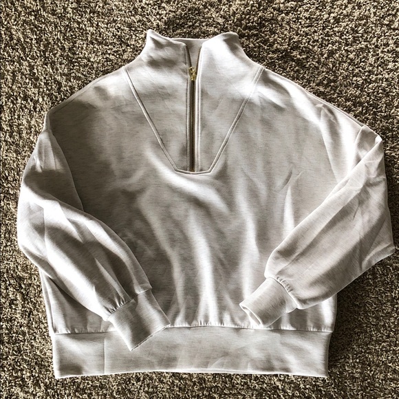 Women's Varley Ivory Half-Zip-Up Sweatshirt size medium - Picture 6 of 6